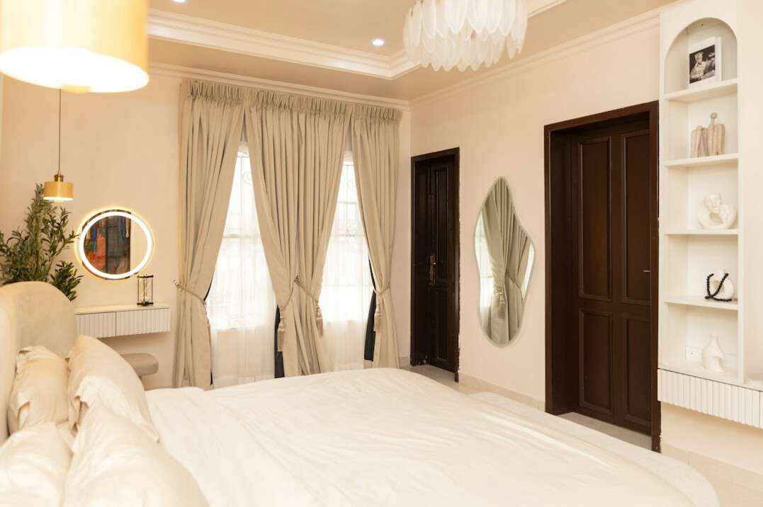 european villa bedroom interior